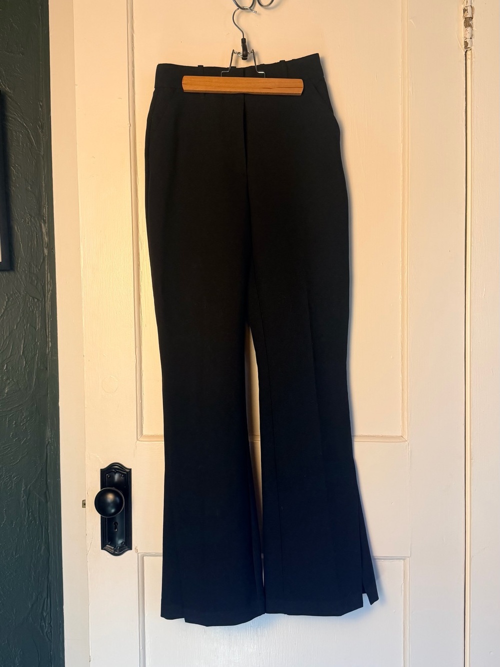 Abercrombie & Fitch Black Flare Trousers Size 25/0